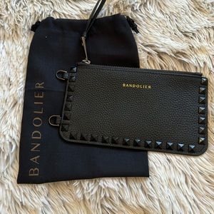 Bandolier sarah pyramid stud pouch with dust bag